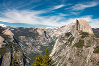 Halfdome and Yosemite Valley as seem from atop Sentinal Dome