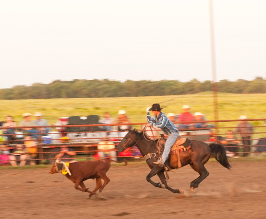 Calf Roper Olpe Ranch Rodeo