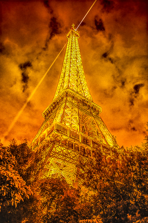 Eiffel Tower at Night Paris