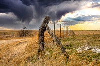 Fence Lines Old K-10 Near Volland